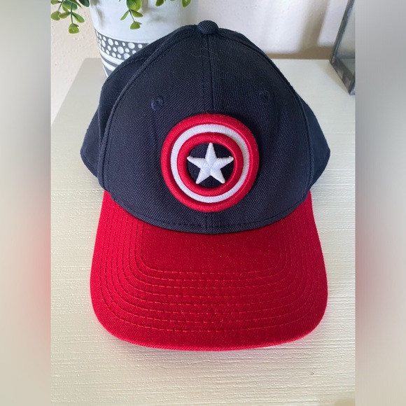 Marvel Captain America Red White Blue Original Snapback Cap Hat Wool Blend - Picture 1 of 6